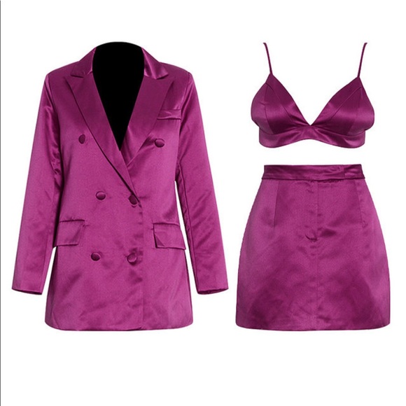 porshia Dresses & Skirts - Porshia Designs 3pc skirt satin skirt set!